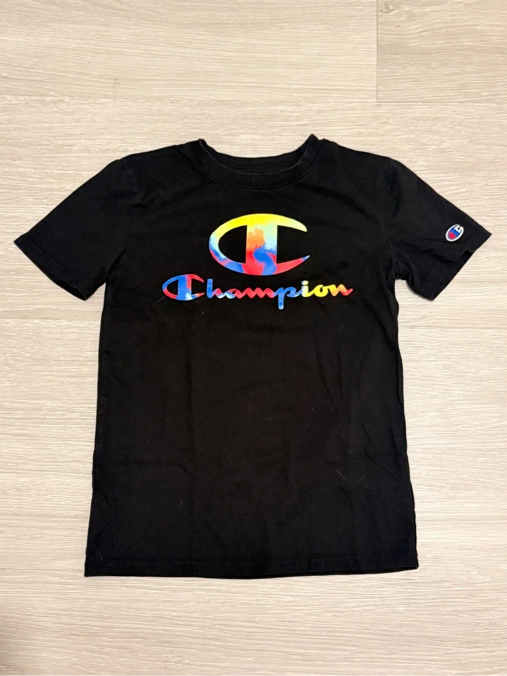 Champion Black Set with Multicolor Tie-Dye Logo - Kids